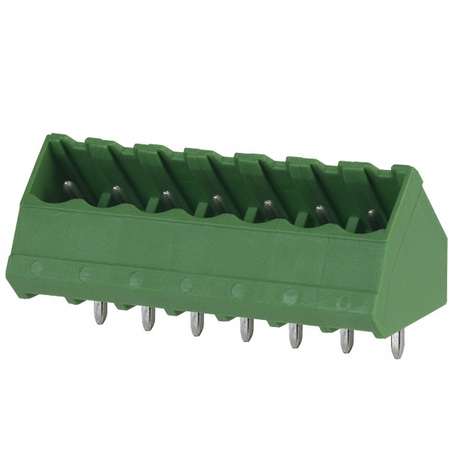 7 Position Terminal Block Header, Male Pins, Shrouded (4 Side) 0.200